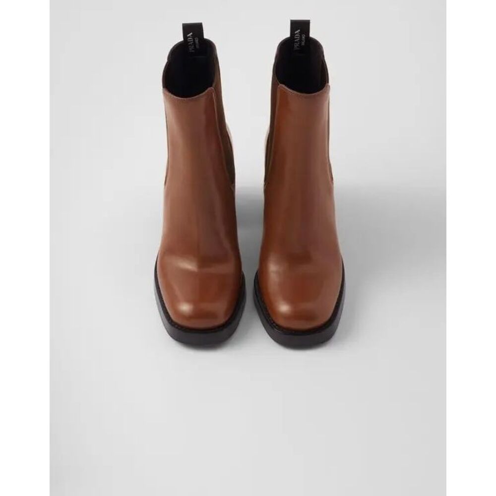 PRADA LEATHER ANKLE BOOTS SIZE EU 36.5 $1790 - Picture 3 of 16